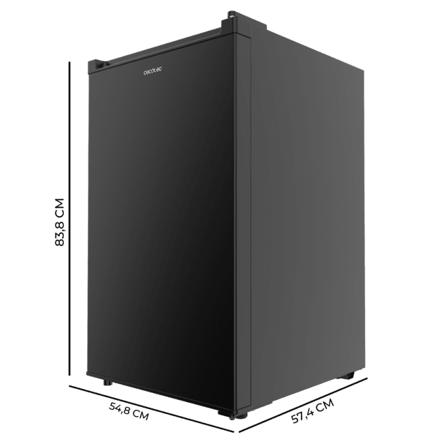 Bolero CoolMarket TF 97 Black Congelador vertical sobremesa negro de 83,5 cm de alto y 55,1 cm de ancho con gran capacidad de 97L y clase energética E.