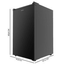 Bolero CoolMarket TF 97 Black Congélateur vertical noir de 83,5 cm de hauteur et de 55,1 cm de largeur, avec une grande capacité de 97 litres et classe énergétique E.