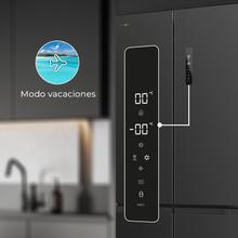 Bolero CoolMarket 4D 436 Dark E Réfrigérateur-congélateur à 4 portes en acier inoxydable foncé, 183 cm de hauteur et 83,6 cm de largeur, capacité de 436 litres, Total No Frost, classe énergétique E, mode Fast Cooling et Fast Freezing, système MultiAirFlow, mode Vacances et Metal Cooling.
