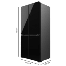 Bolero CoolMarket 4D 436 Black Glass E Frigoríficos 4 portas