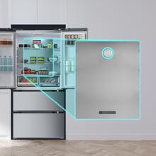 Bolero CoolMarket FD 436 Inox E Frigorífico puerta francesa inox, 183 cm de alto y 83,6 cm de ancho, capacidad 463L, compresor Inverter Plus, Total No Frost, clase energética E. Además, cuenta con distintos modos como Fast Cooling y Fast Freezing, así como sistemas como MultiAirFlow, Metal Cooling y modo vacaciones.