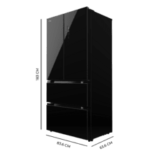 Bolero CoolMarket FD 436 Black Glass E Frigoríficos French Door