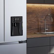 Bolero CoolMarket FD 436 WD Inox E Frigorífico puerta francesa inox con dispensador de agua, 183 cm de alto y 83,6 cm de ancho, capacidad 463L, compresor Inverter Plus, Total No Frost, clase energética E. Además, cuenta con distintos modos como Fast Cooling y Fast Freezing, así como sistemas como MultiAirFlow, Metal Cooling y modo vacaciones.