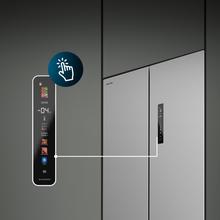 Bolero CoolMarket 4D 466 SBI Inox E Réfrigérateur américain en acier inoxydable d'une capacité de 466 L, 193,5 x 84,4 cm, classe E, Total No Frost, compresseur Inverter Plus et Multi AirFlow ; et avec les technologies Fast Cooling et FastFreezing, le mode Smart et le tiroir convertible Fresh Zone Plus