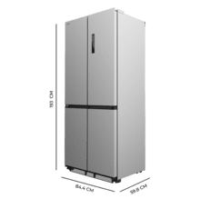 Bolero CoolMarket 4D 466 SBI Inox E Frigorífico americano acero Inoxidable de 466 L de capacidad, 193,5 x 84,4 cm, clase E, Total No Frost, Compresor Inverter Plus y Multi AirFlow; y con tecnologías Fast Cooling y FastFreezing, y el modo Smart y cajón convertible Fresh Zone Plus