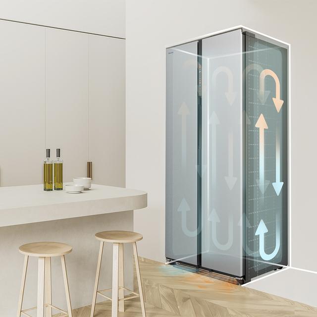 Frigorífico americano acero Inoxidable de 436 L de capacidad, 184,8 x 84,4 cm, clase E, Total No Frost, Compresor Inverter Plus y Multi AirFlow; y con tecnologías Fast Cooling y Fast Freezing, y  el Modo Smart y cajón convertible Fresh Zone Plus
