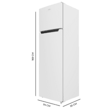 Bolero CoolMarket 2D 261 White E Frigorífico de dos puertas blanco, 169,3 de alto y 54 de ancho, 261 litros, Defrost, clase energética E y con modo Fast Freezing