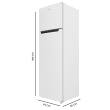 Bolero CoolMarket 2D 261 White E Frigorífico de dos puertas blanco, 169 de alto y 54 de ancho, 261 litros, Defrost, clase energética E y con modo Fast Freezing