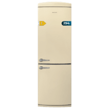 Bolero CoolMarket Combi Origin 294+ Beige E Frigorífico retro combi beige, 190cm de alto y 60 de ancho, capacidad 294L, Total No Frost, clase energética E, Multi Cooling, Ultra Fresh, Convertible Box, Multi Air Flow, Fast Freezing, Modo Eco, Botellero y Alarma en puerta.