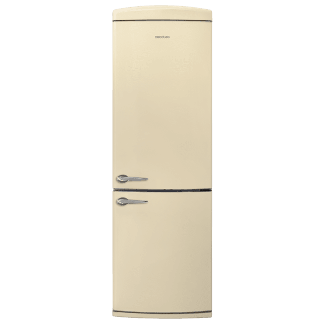 Bolero CoolMarket Combi Origin 294+ Beige E Frigorífico retro combi beige, 190cm de alto y 60 de ancho, capacidad 294L, Total No Frost, clase energética E, Multi Cooling, Ultra Fresh, Convertible Box, Multi Air Flow, Fast Freezing, Modo Eco, Botellero y Alarma en puerta.