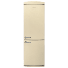 Bolero CoolMarket Combi Origin 294+ Beige E Frigorífico retro combi beige, 190cm de alto y 60 de ancho, capacidad 294L, Total No Frost, clase energética E, Multi Cooling, Ultra Fresh, Convertible Box, Multi Air Flow, Fast Freezing, Modo Eco, Botellero y Alarma en puerta.