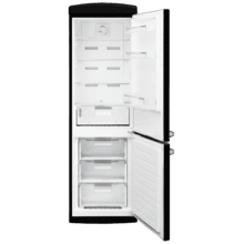 Bolero CoolMarket Combi Origin 294+ Black E Frigorífico retro combi negro, 190cm de alto y 60 de ancho, capacidad 294L, Total No Frost, clase energética E, Multi Cooling, Ultra Fresh, Convertible Box, Multi Air Flow, Fast Freezing, Modo Eco, Botellero y Alarma en puerta.