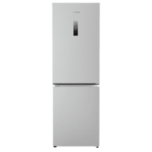 Bolero CoolMarket Combi 290 Inox Frigorífico combi inox de 185cm alto y 59,5cm de ancho con 290 litros de capacidad, total nofrost, clase E y 1 cajón para los productos frescos, Fast Cooling y y Fast Freezing, Modo Smart y Modo Vacaciones.