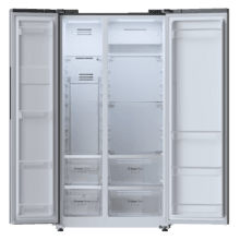 Bolero CoolMarket SBS 562 Dark D Frigorífico americano con 562 litros de capacidad, 177x91 cm, Clase D, NoFrost, Compresor Inverter, Display en puerta, Fast Freezing, Modo Smart, MultiAirFlow