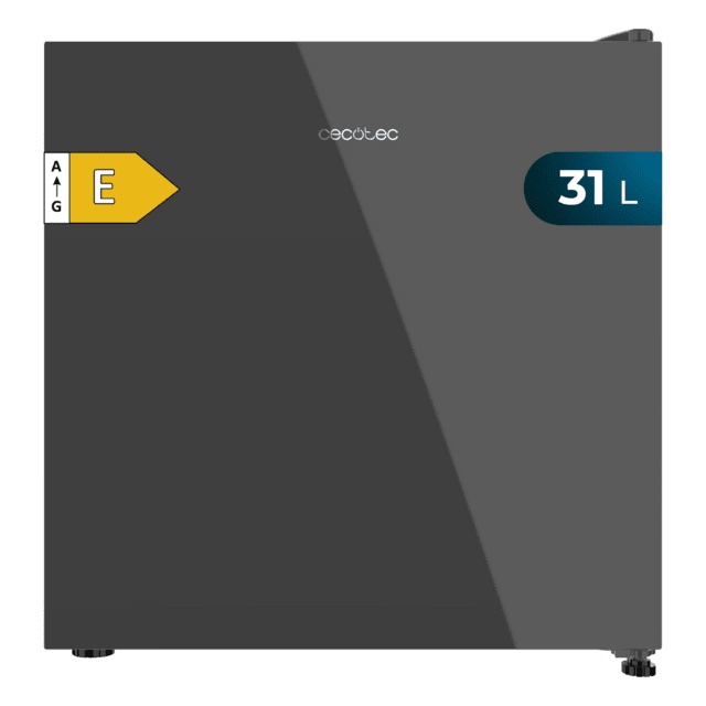 Bolero CoolMarket TT 31 Dual Grey Glass E Mini frigorífico convertible en congelador con puerta de cristal gris y control de temperatura 0ºC a 5ºC y -24ºC a -16ºC. Capacidad para 31 Litros y medidas 49.6 Alto x 47.4 Ancho.