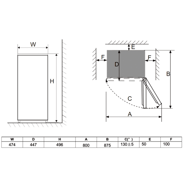 Bolero CoolMarket TT 31 Dual Black Glass E Mini frigorífico convertible en congelador con puerta de cristal negro y control de temperatura 0ºC a 5ºC y -24ºC a -16ºC. Capacidad para 31 Litros y medidas 49.6 Alto x 47.4 Ancho.