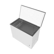 Bolero CoolMarket Chest 254 White E Congelador horizontal branco, 83,5cm de altura e 104cm de largura, com capacidade de 254 L, compressor Inverter Plus, conversível em refrigerador, classe energética E e com modo Fast Freezing