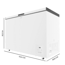 Bolero CoolMarket Chest 299 white E Cogelador horizontal blanco, 84,5cm alto y 111,5cm ancho, con 299 L de capacidad, compresor Inverter Plus, conversible a frigorífico, clase energética E y con modo Fast Freezing