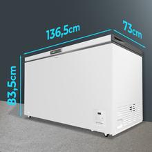 Bolero CoolMarket Chest 400 white E Cogelador horizontal blanco, 83,5cm alto y 136,5cm ancho, con 400 L de capacidad, compresor Inverter Plus, conversible a frigorífico, clase energética E, dos cestas y con modo Fast Freezing