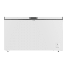 Bolero CoolMarket Chest 400 white E Cogelador horizontal blanco, 83,5cm alto y 136,5cm ancho, con 400 L de capacidad, compresor Inverter Plus, conversible a frigorífico, clase energética E, dos cestas y con modo Fast Freezing