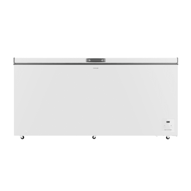 Bolero CoolMarket Chest 500 white E Arca congeladora horizontal branca com 83,5 cm de altura e 165 cm de largura, com capacidade para 500 L, compressor Inverter Plus, convertível em frigorífico, dois cestos, classe energética E e modo Fast Freezing.