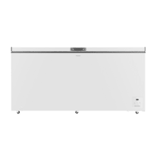 Bolero CoolMarket Chest 500 white E Arca congeladora horizontal branca com 83,5 cm de altura e 165 cm de largura, com capacidade para 500 L, compressor Inverter Plus, convertível em frigorífico, dois cestos, classe energética E e modo Fast Freezing.