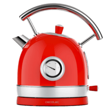 Thermosense 420 Vintage Light Red Bouilloire électrique de style vintage d'une capacité de 1,8 litre.