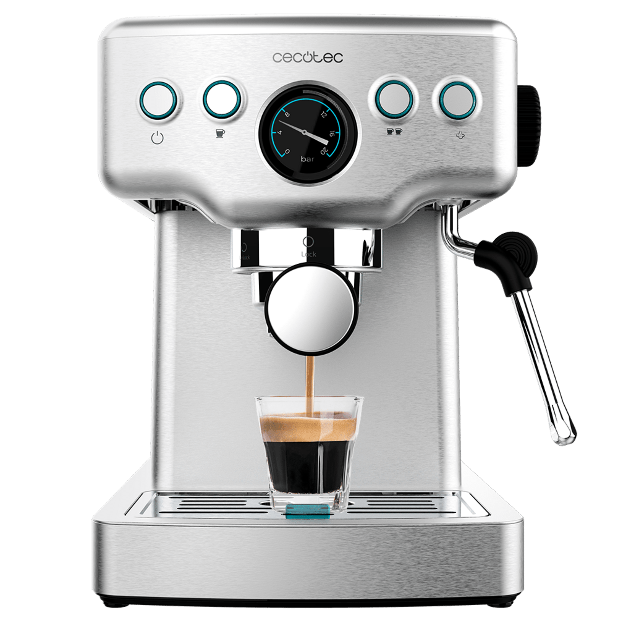 Cafetera Cecotec Power Espresso 20 Barista Mini con manómetro y vaporizador