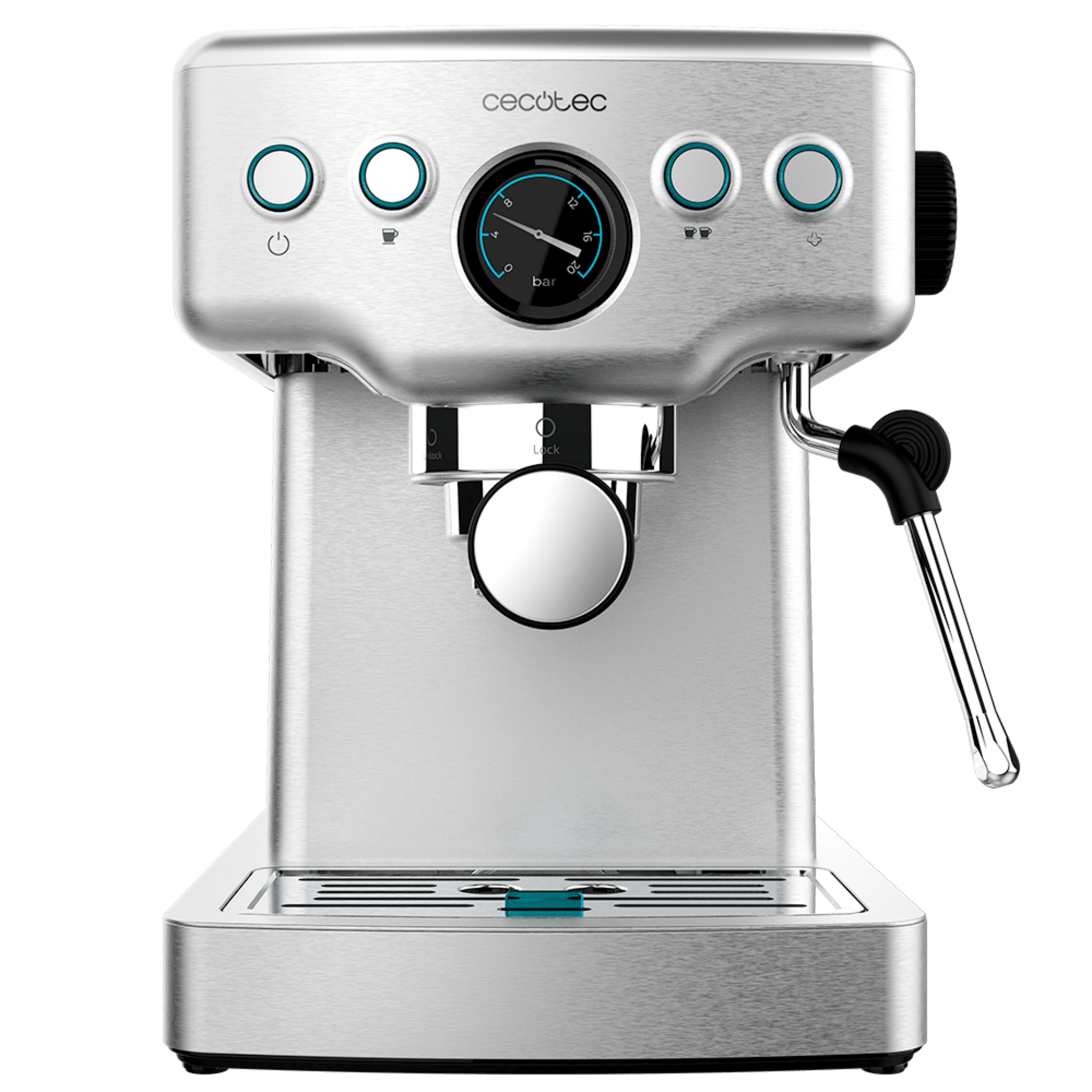 Cecotec Power Espresso 20 Barista Mini preparando café espresso