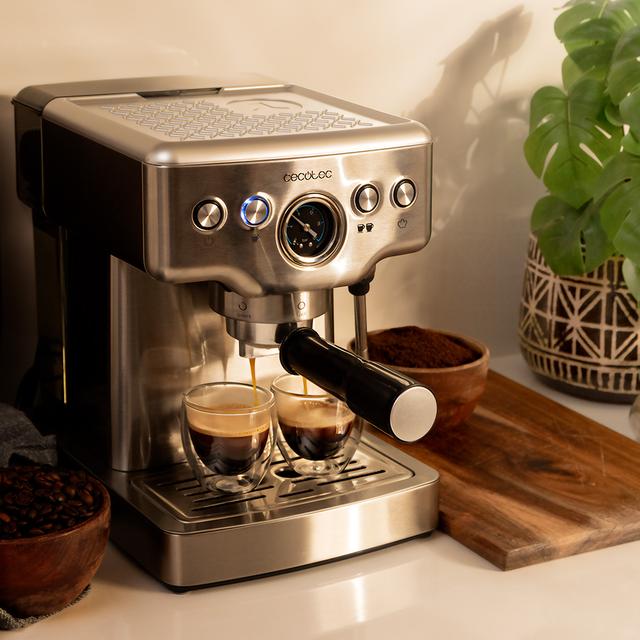 Power Espresso 20 Barista Mini Barista-Kaffeemaschine mit 20 Bar, Manometer und Thermoblock.