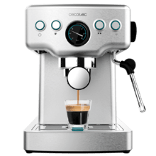 Power Espresso 20 Barista Cafeteira Mini Barista com 20 bares, manômetro e termobloco.