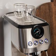 Power Espresso 20 Steel Pro Espressomaschine mit 20 Bar, Thermoblock und Dampfrohr.