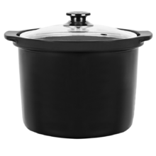 Cubeta de cerámica Slowpot. Cocciones lentas y a baja temperatura con tu Olla GM programable, Tapa de Vidrio, Apta para todas las Ollas programables de 6 litros