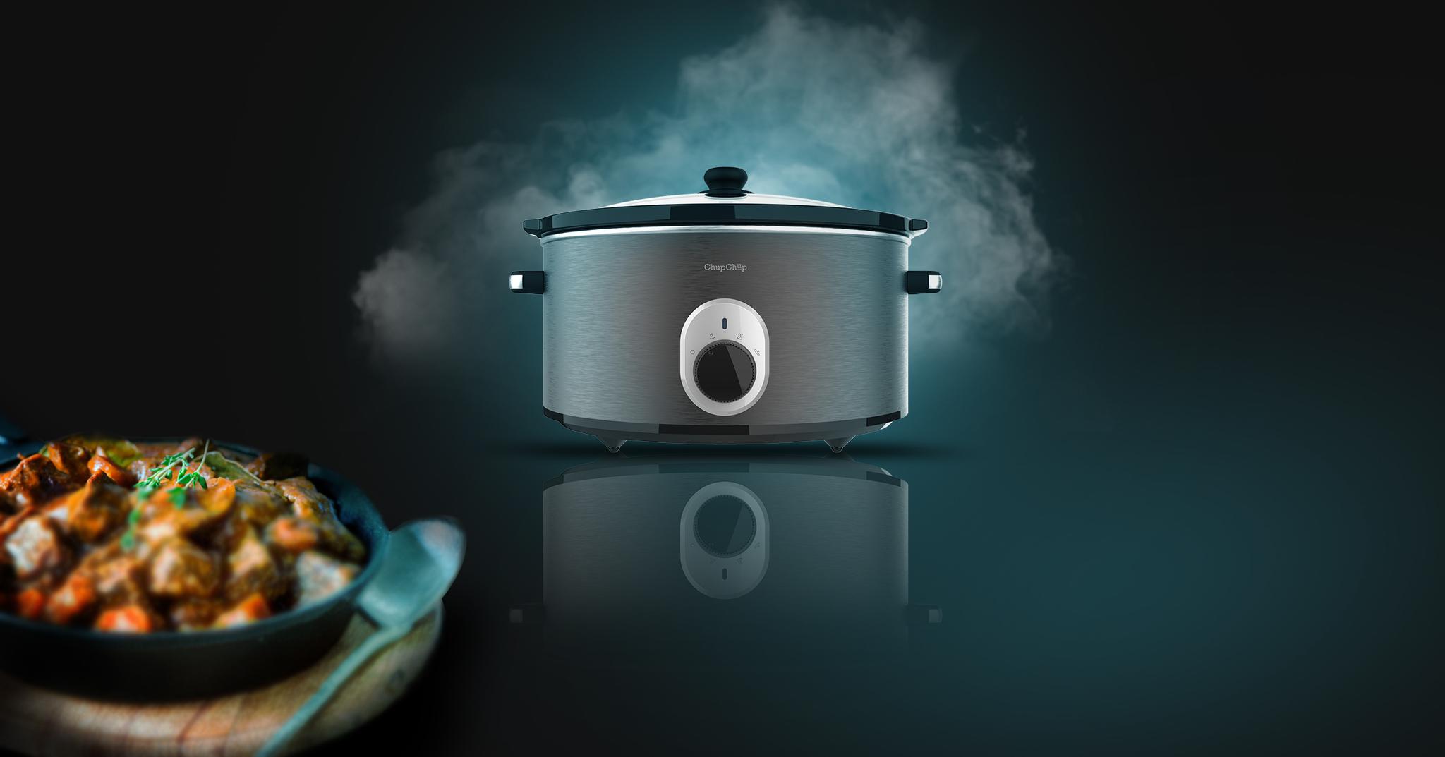 Immagine in primo piano del prodotto Pentola di cottura lenta slow cooker automatica Chup Chup
