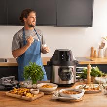 Panela programável Olla GM H Deluxe Fry com 6 litros de capacidade com cabeça de fritar de ar e balança.