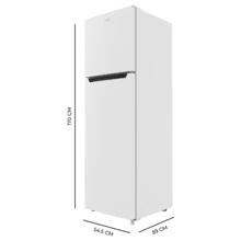 Bolero CoolMarket 2D 255 NF White E Frigorífico de 2 puertas color blanco de 170cm de alto y 54,5cm de ancho con gran capacidad de 255 Litros y Motor Inverter con 10 años de garantía. Sistema de conservación No Frost y clase energética E.