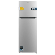 Bolero CoolMarket 2D 348 NF Inox E Frigorífico de 2 portas em aço inoxidável com 170 cm de altura e 59,5 cm de largura, com uma grande capacidade de 348 litros e motor Inverter com 10 anos de garantia. Sistema de conservação No Frost e classe energética E.