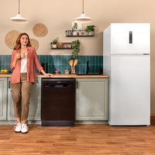Bolero CoolMarket 2D 465 NF White E Frigorífico de 2 puertas color blanco de 185,5cm de alto y 70,3 cm de ancho con gran capacidad de 465 Litros y Motor Inverter con 10 años de garantía. Sistema de conservación No Frost y clase energética E.