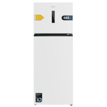 Bolero CoolMarket 2D 465 NF White E Frigorífico de 2 portas branco com 185,5 cm de altura e 70,3 cm de largura, com uma grande capacidade de 465 litros e motor Inverter com 10 anos de garantia. Sistema de conservação No Frost e classe energética E.