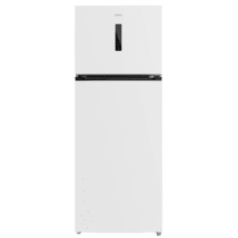 Bolero CoolMarket 2D 465 NF Branco E Geladeira 2 portas branca medindo 185,5cm de altura e 70,3cm de largura com grande capacidade de 465 Litros e Motor Inverter com garantia de 10 anos. Sistema de conservação No Frost e classe energética E.