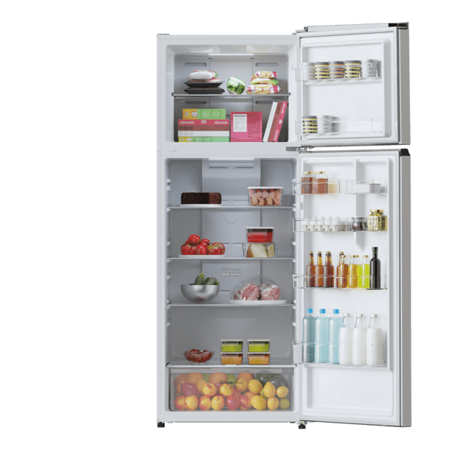 Bolero CoolMarket 2D 465 NF Branco E Geladeira 2 portas branca medindo 185,5cm de altura e 70,3cm de largura com grande capacidade de 465 Litros e Motor Inverter com garantia de 10 anos. Sistema de conservação No Frost e classe energética E.