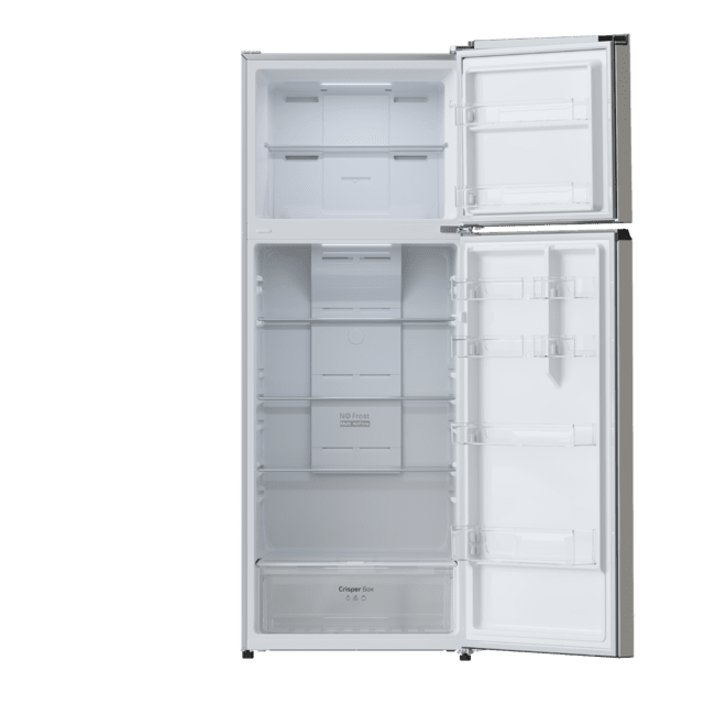 Bolero CoolMarket 2D 465 NF Inox E Geladeira 2 portas em aço inox medindo 185,5cm de altura e 70,3cm de largura com grande capacidade de 465 Litros e Motor Inverter com 10 anos de garantia. Sistema de conservação No Frost e classe energética E.