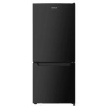 Bolero CoolMarket Combi 117 DF Black E Frigorífico de combi negro, 114cm de alto y 47cm de ancho 117 litros, Defrost, clase energética E y con modo Fast Freezing, Luz LED