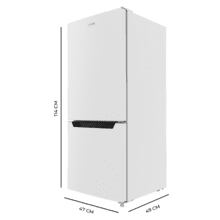 Bolero CoolMarket Combi 117 DF White E Frigorífico de combi blanco, 114cm de alto y 47cm de ancho 117 litros, Defrost, clase energética E y con modo Fast Freezing