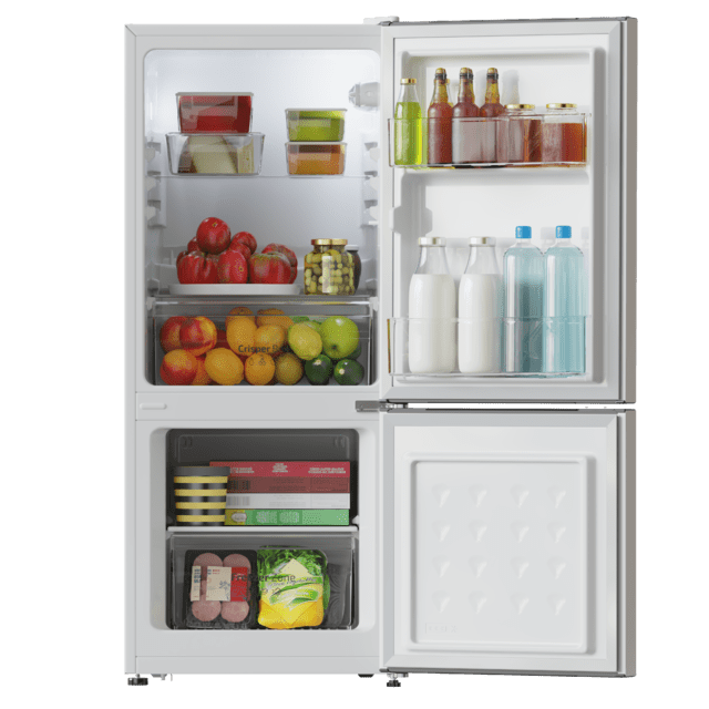 Bolero CoolMarket Combi 117 DF White E Frigorífico de combi blanco, 114cm de alto y 47cm de ancho 117 litros, Defrost, clase energética E y con modo Fast Freezing