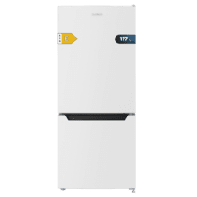 Bolero CoolMarket Combi 117 DF White E Frigorífico de combi blanco, 114cm de alto y 47cm de ancho 117 litros, Defrost, clase energética E y con modo Fast Freezing