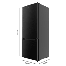 Bolero CoolMarket Combi 205 DF Black E Frigorífico combi negro, 144 de alto y 54 de ancho 117 litros, Defrost, clase energética E y con modo Fast Cooling.