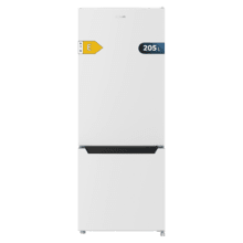 Bolero CoolMarket Combi 205 DF White E Frigorífico de dos puertas blanco, 144 de alto y 54 de ancho 117 litros, Defrost, clase energética E y con modo Fast Cooling.