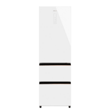 Bolero CoolMarket Combi FD 400 White Glass E Frigorífico con capacidad de 400L, Ancho de 60 cm y alto de 191 cm, Sistema Total NoFrost, Max Inside, Distribución de frío Multi AirFlow, Display Digital Exterior, Interior con diseño Premium en color gris, Cajones para fruta y verdura, Clasificación energética Clase E, Compresor Inverter de bajo consumo y silencioso, Funciones Fast Cooling, Fast Freezer, Modo ECO, Alarmas puerta abierta, temperatura y fallo de funcionamiento.