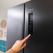 Bolero CoolMarket Combi F2D 400 Dark E Frigorífico con Capacidad 400 Litros, Ancho de 60 cm y alto de 191 cm, Sistema Total NoFrost, Max Inside, Distribución de frío Multi AirFlow, Display Digital Exterior, Interior con diseño Premium en color gris, Cajones para fruta y verdura (uno convertible), Clasificación energética Clase E, Compresor Inverter de bajo consumo y silencioso, Funciones Fast Cooling, Fast Freezer, Modo ECO, Alarmas puerta abierta, temperatura y fallo de funcionamiento.